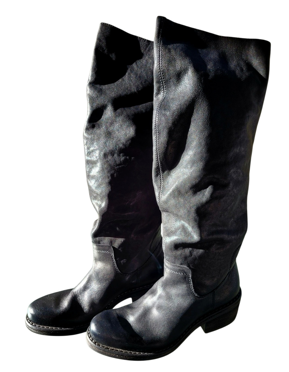 NIB Vic Black Italian Soft Leather Riding Boots Sz 36 It Sz 6US 270.00 Euros